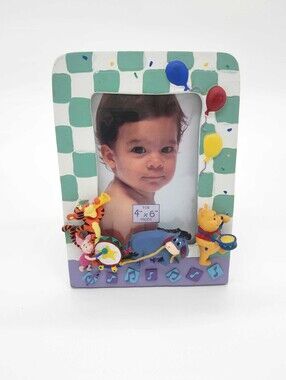 Disney Winnie the Pooh Stepping Stones 4x6 Picture Frame Tigger Eeyore Piglet